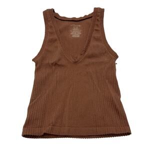 M171 INTIMATELY Free People Women's Crop Tank Top Brown Small